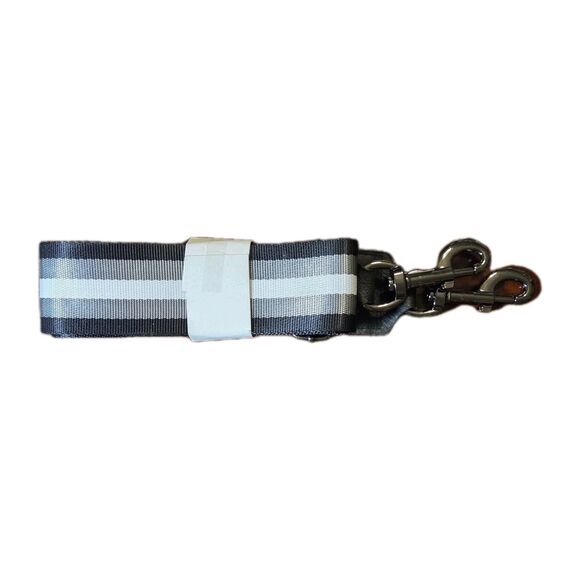 Think Royln Adjustable Crossbody Bag Strap Black Pewter Striped Replacement - Picture 3 of 5